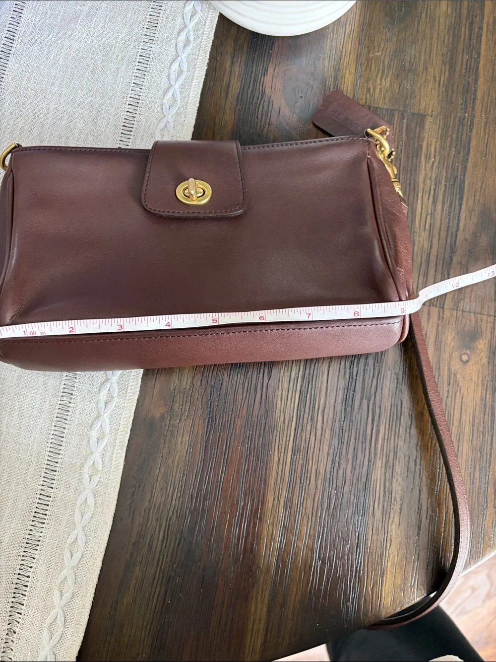 🇺🇸 Vintage Coach Legacy Demi in Mahogany crossbody year 1999 #9154 USA MADE - Picture 10 of 11